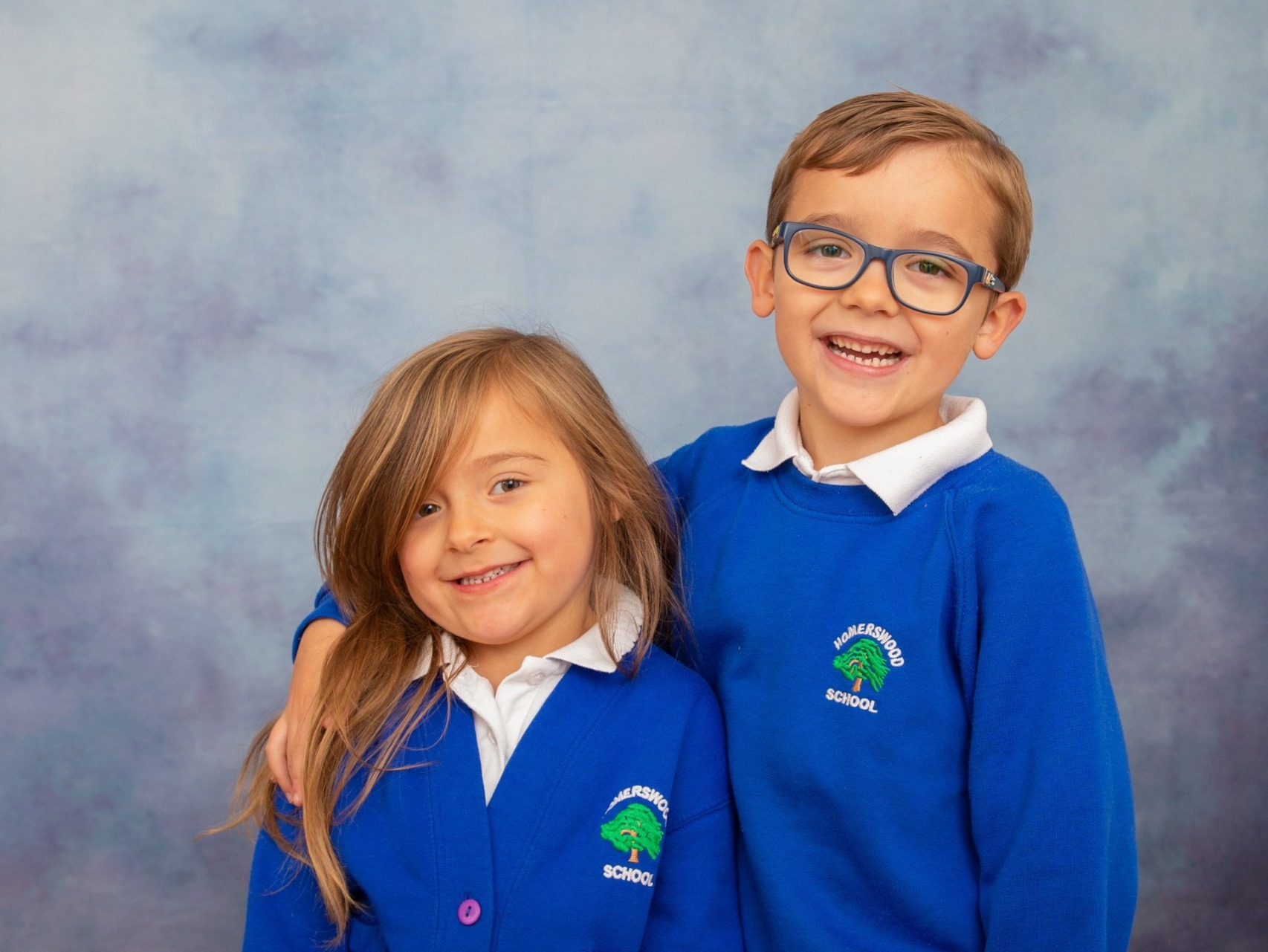 Siblings primary school photograph Homerswood, Welwyn Garden City