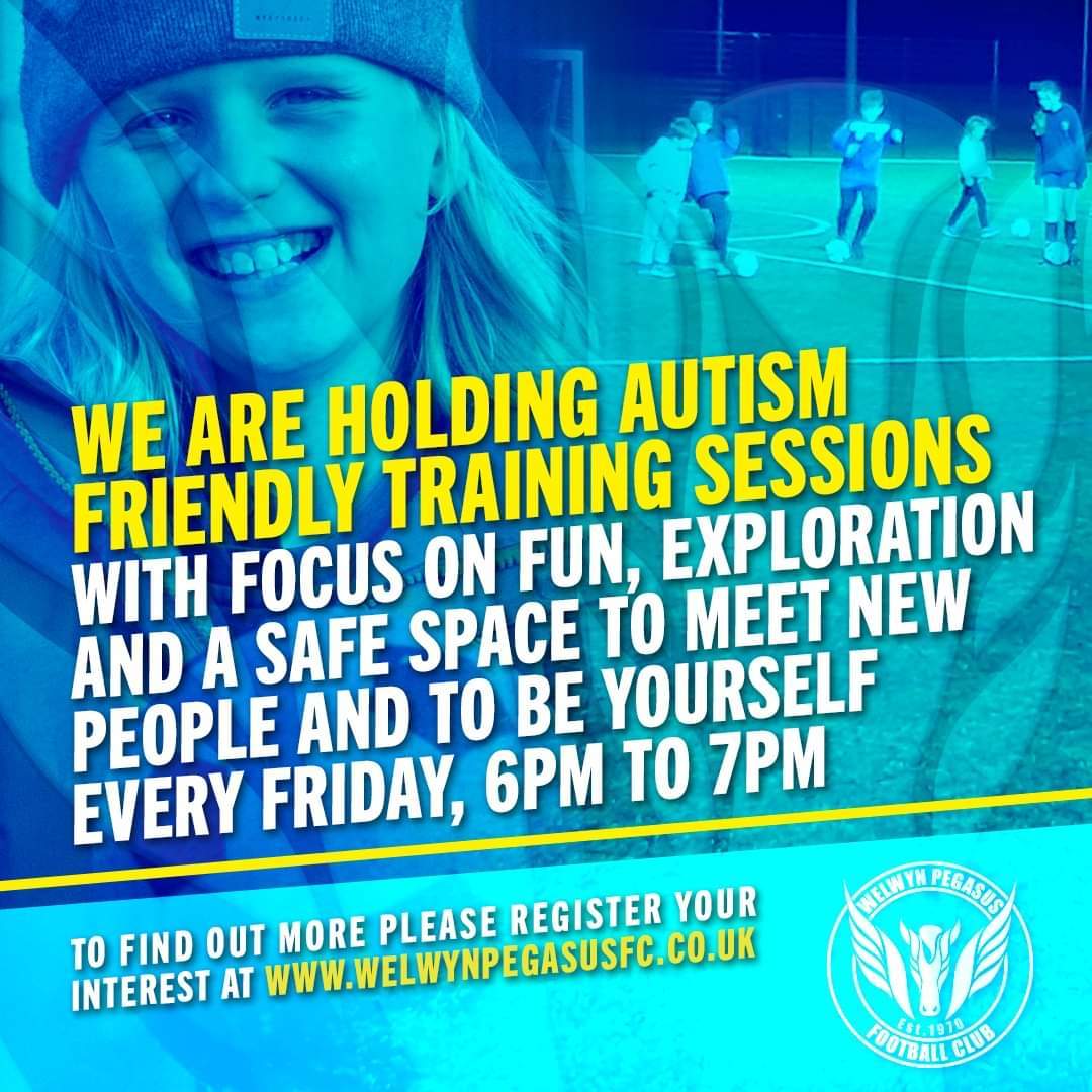 This Special Moment Photography proudly supports Autism Friendly Football Sessions at Welwyn Pegasus FC