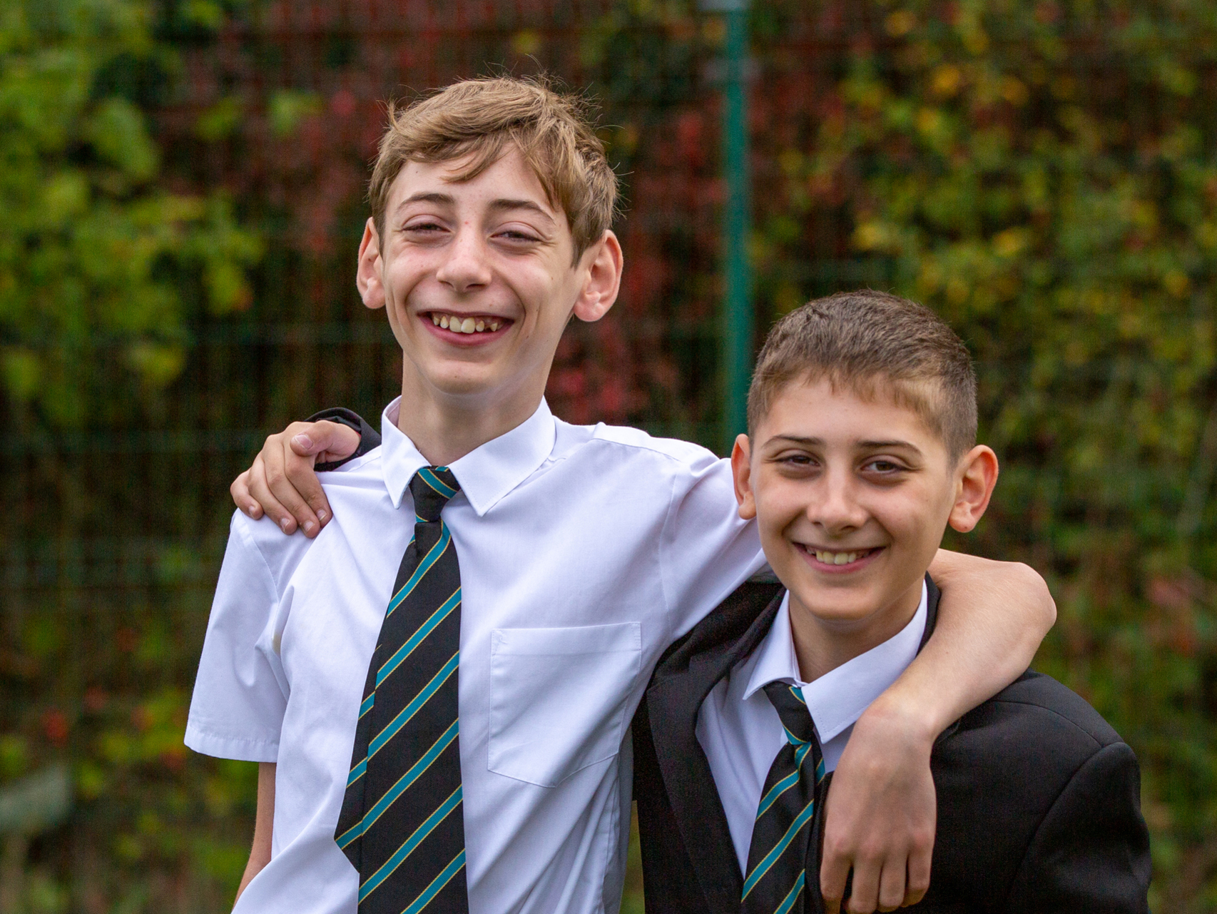 Brotherly love. Sibling photographs available in our special needs school sessions.