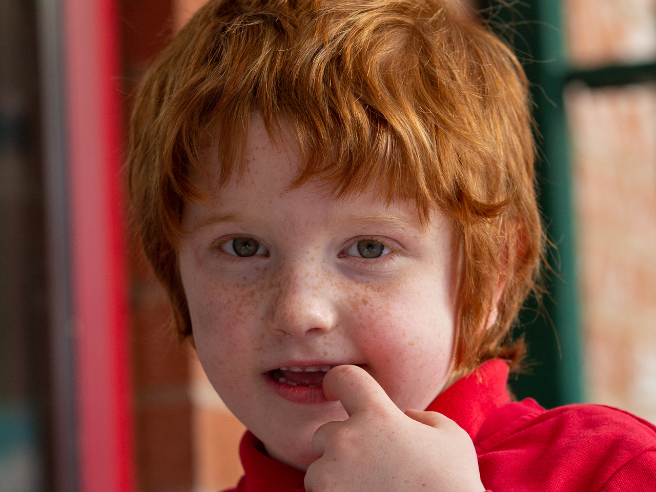 Young boy with learning disabilities school photo
